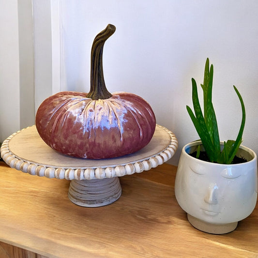 EXTRA LARGE VELVET PUMPKIN - PINK CHAMPAGNE