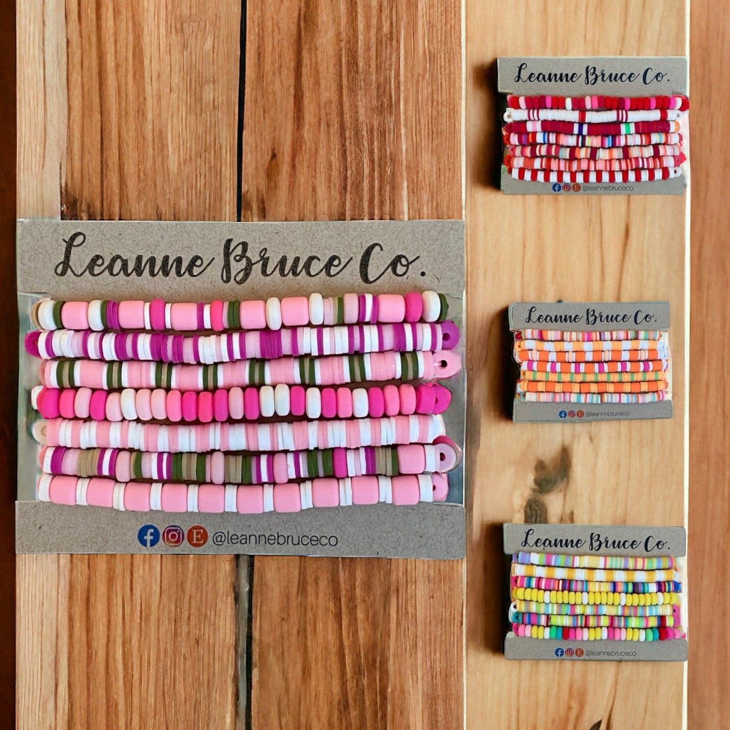 The LITTLE Sets WARM Tones ARM CANDY BRACELET COLLECTION - PINK