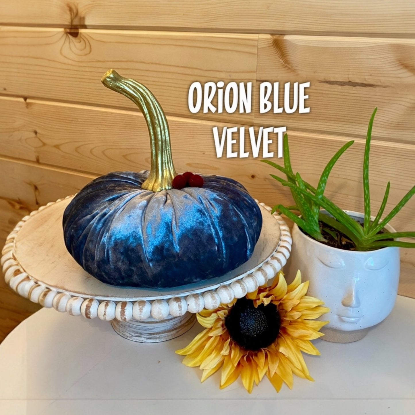 VELVET PUMPKIN EXTRA LARGE - ORION BLUE VELVET