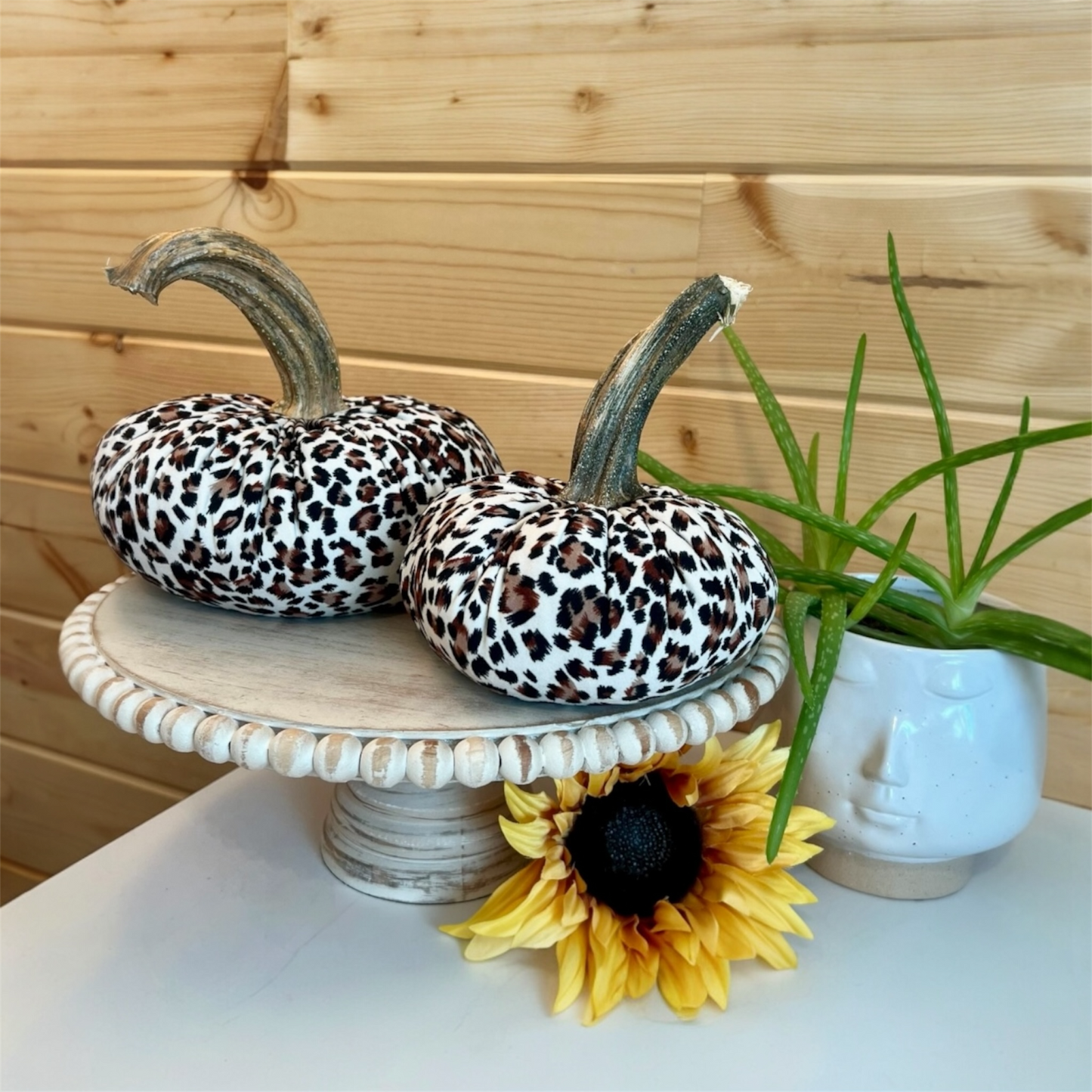 EXTRA LARGE JAGUAR PRINT PUMPKIN - HANDMADE FABRIC HOME DECOR
