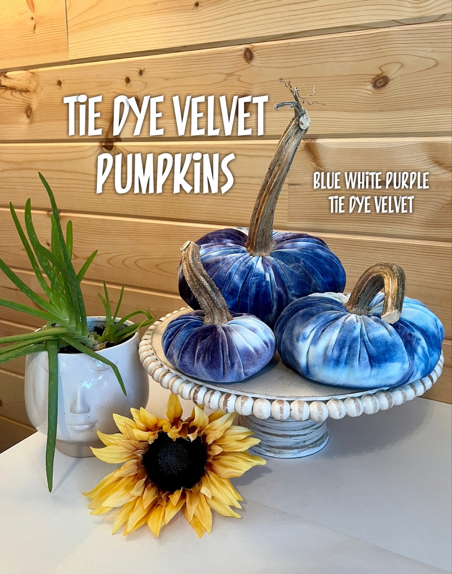 PUMPKIN SETS of 3 - VELVET TIE DYE SETS