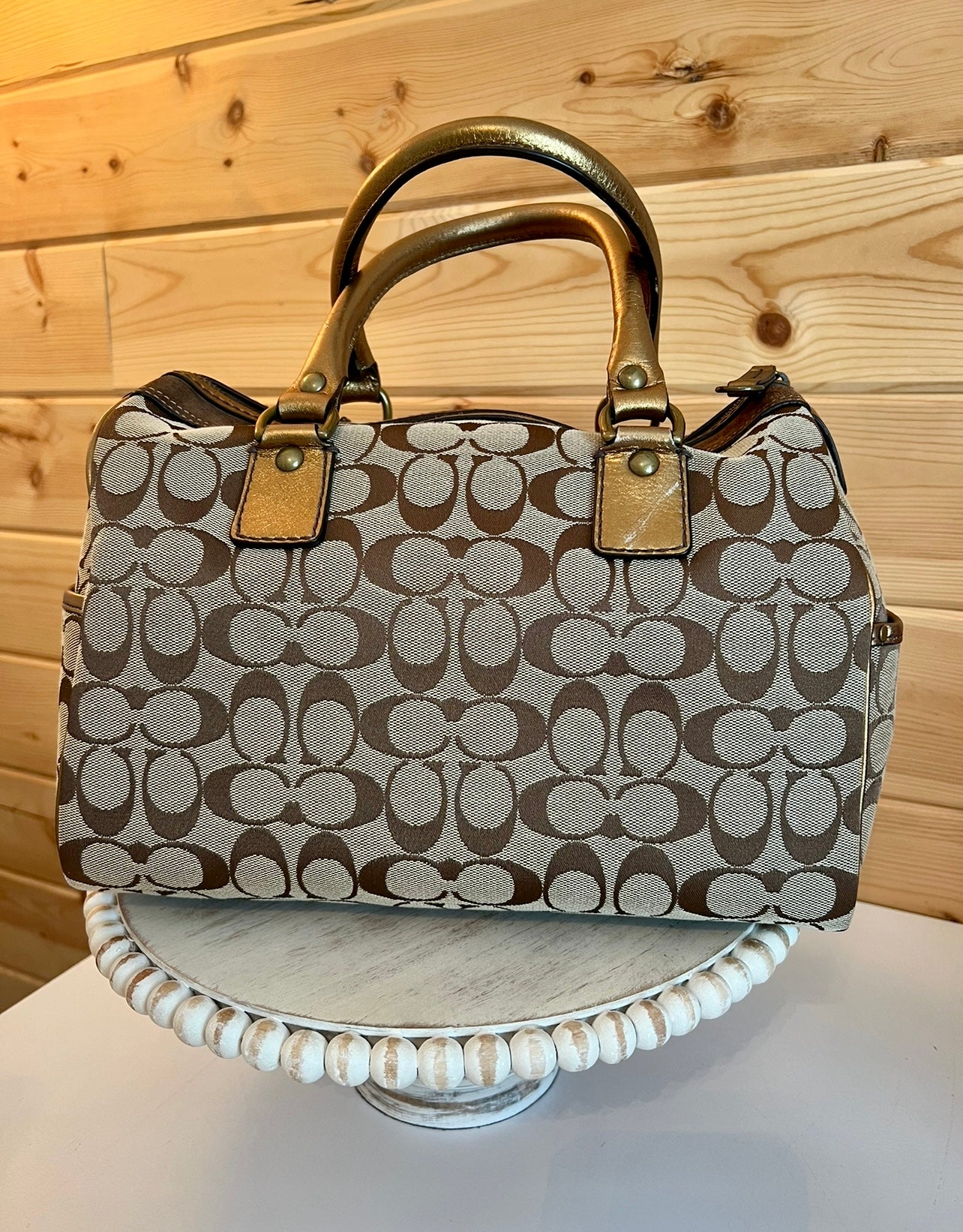 ‼️SOLD‼️ COACH Boston Satchel Signature Fabric 2004 Special Edition Handbag