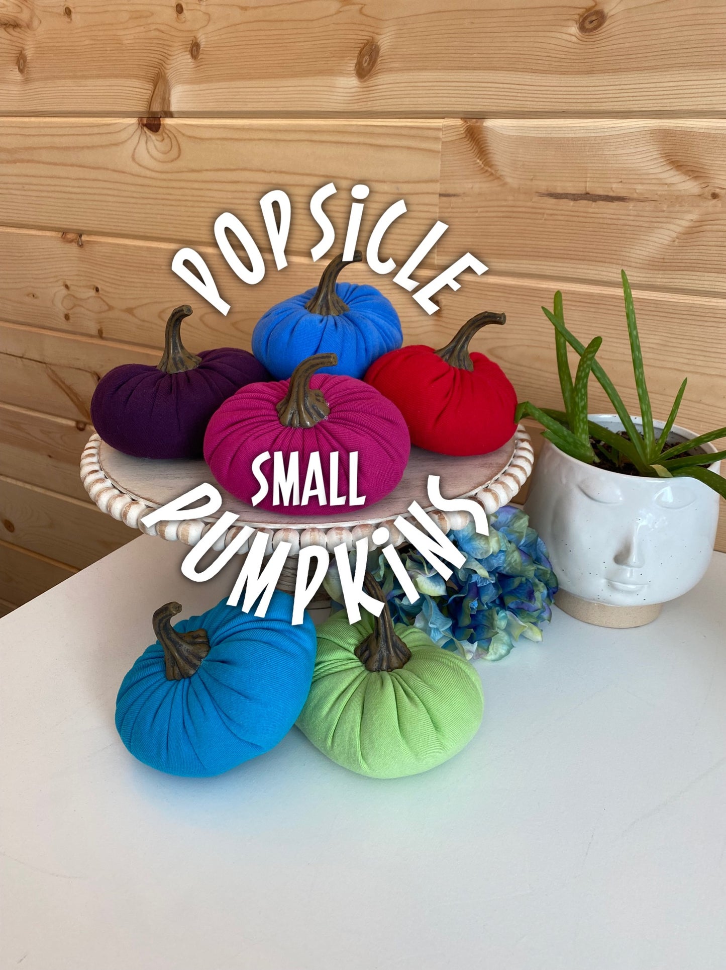 SMALL FABRIC PUMPKINS - POPSICLE FLAVOR COLORS