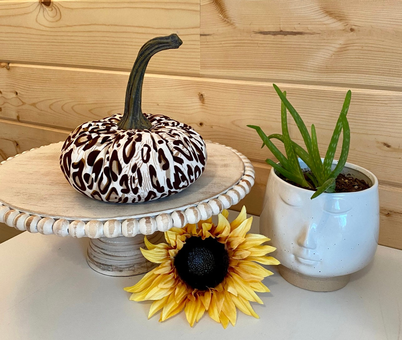 ANIMAL PRINT PUMPKIN SET of 3 - LEOPARD