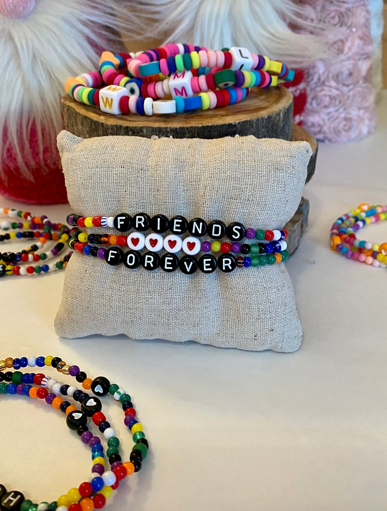 Bracelets Set of 3 Stretchy Stack Bracelets Cheeky LOVE NOTES Collection Little Words Bracelet Mantra Bracelets Arm Party Gift Sets for Her