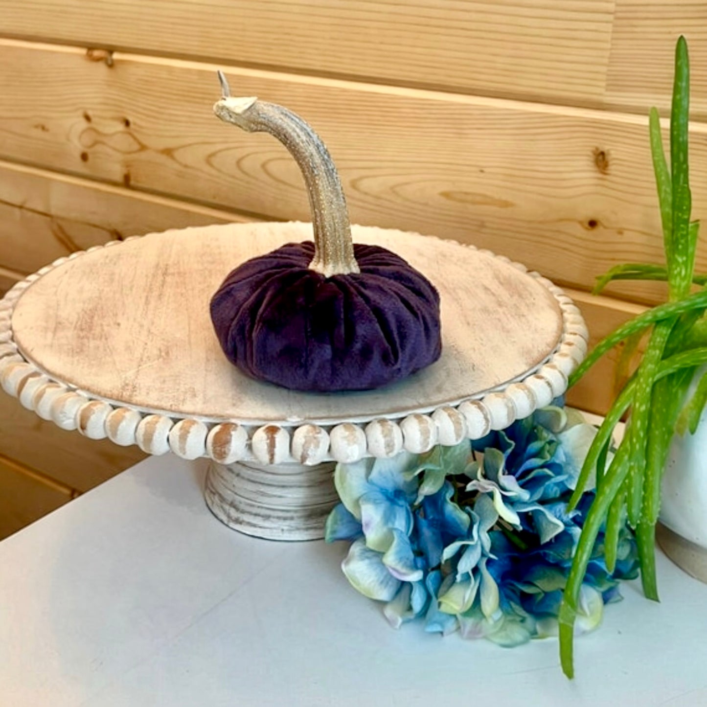 SMALL PUMPKIN HEART EMBOSSED FIG MINK VELVET - DEEP PURPLE