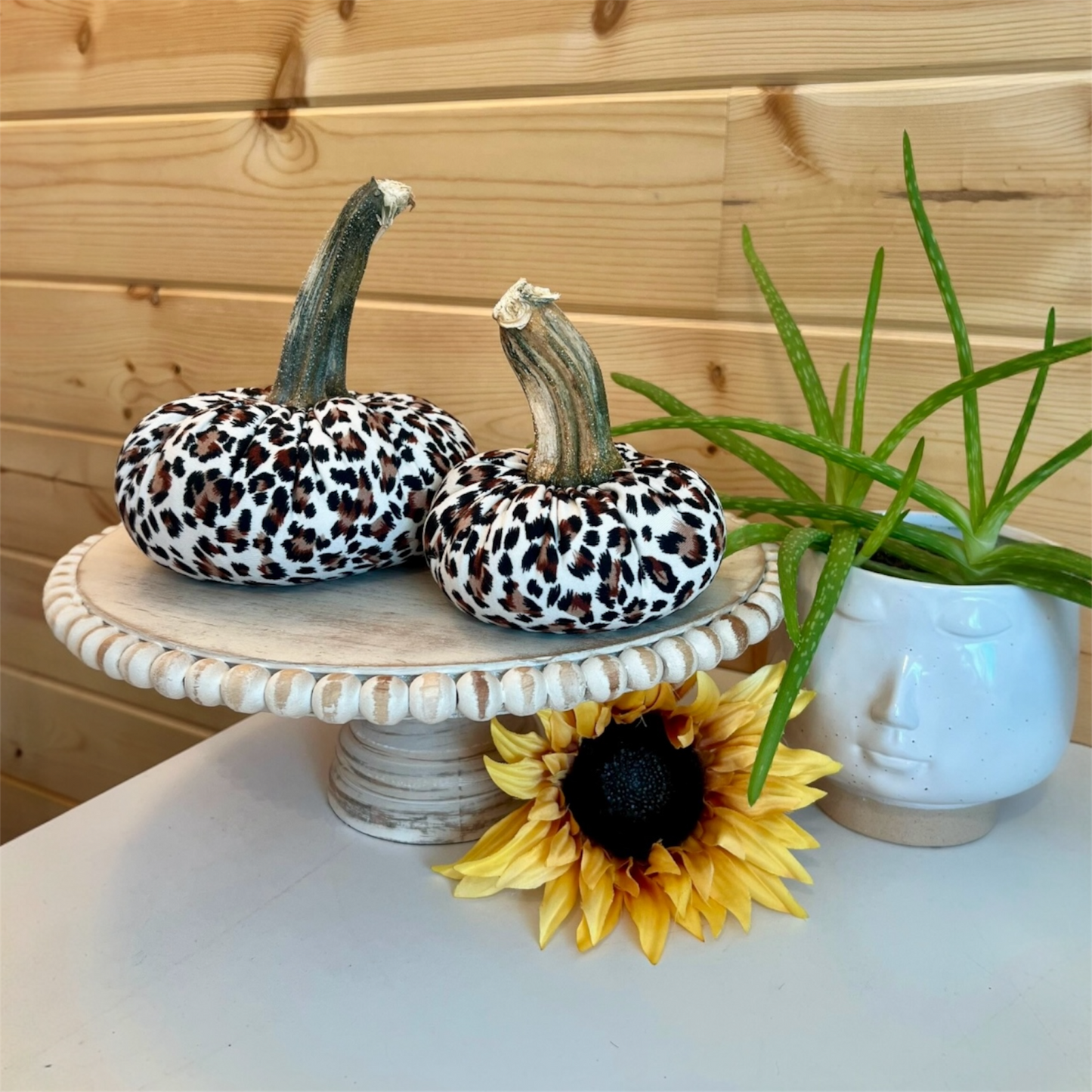 LARGE ANIMAL PRINT FABRIC PUMPKIN - JAGUAR