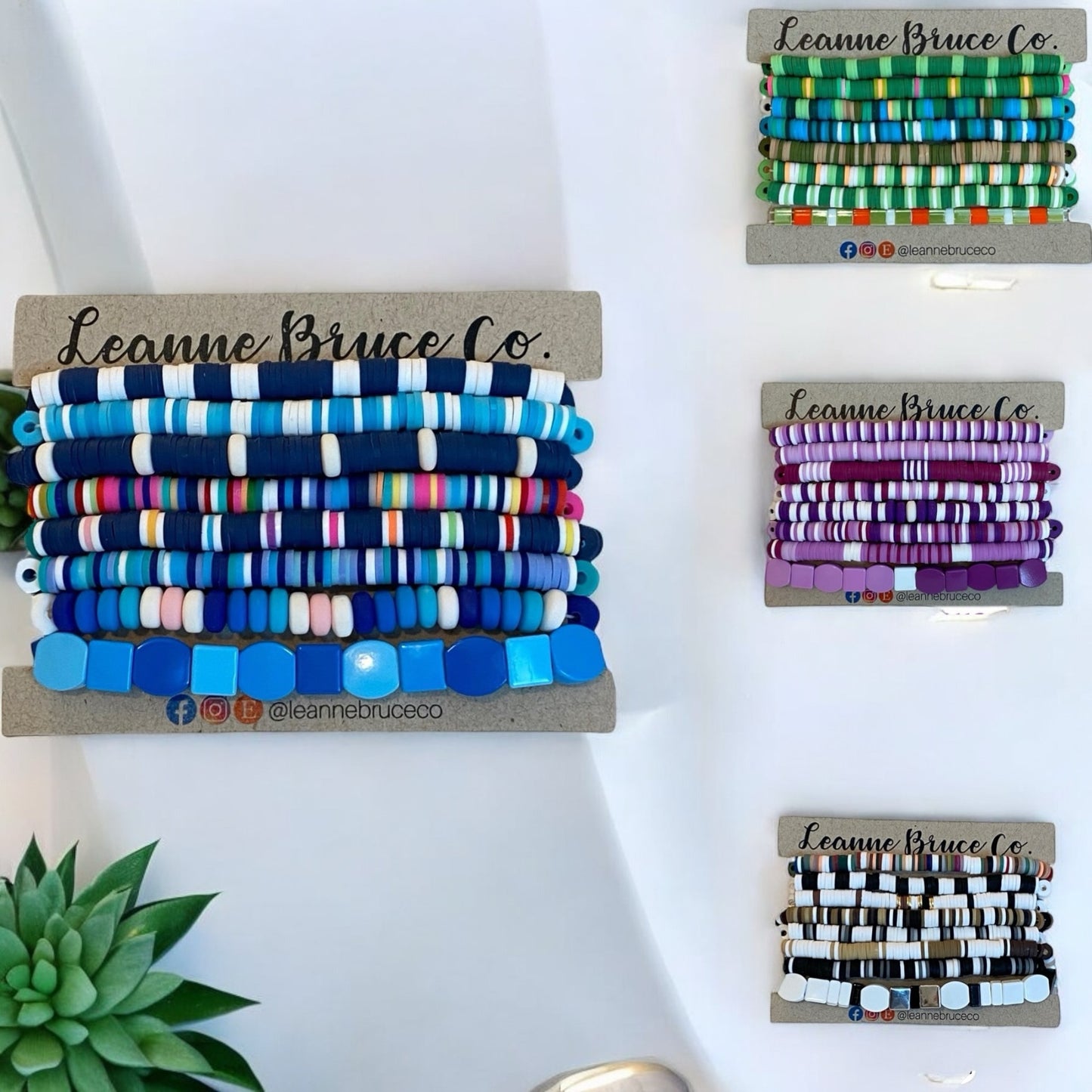 Bracelet Sets of 8 Stretchy Stack Bracelets COOL Tones and WARM Tones Jewelry Gift Set Arm Candy Bracelet Collection Chakra Layer Bracelets
