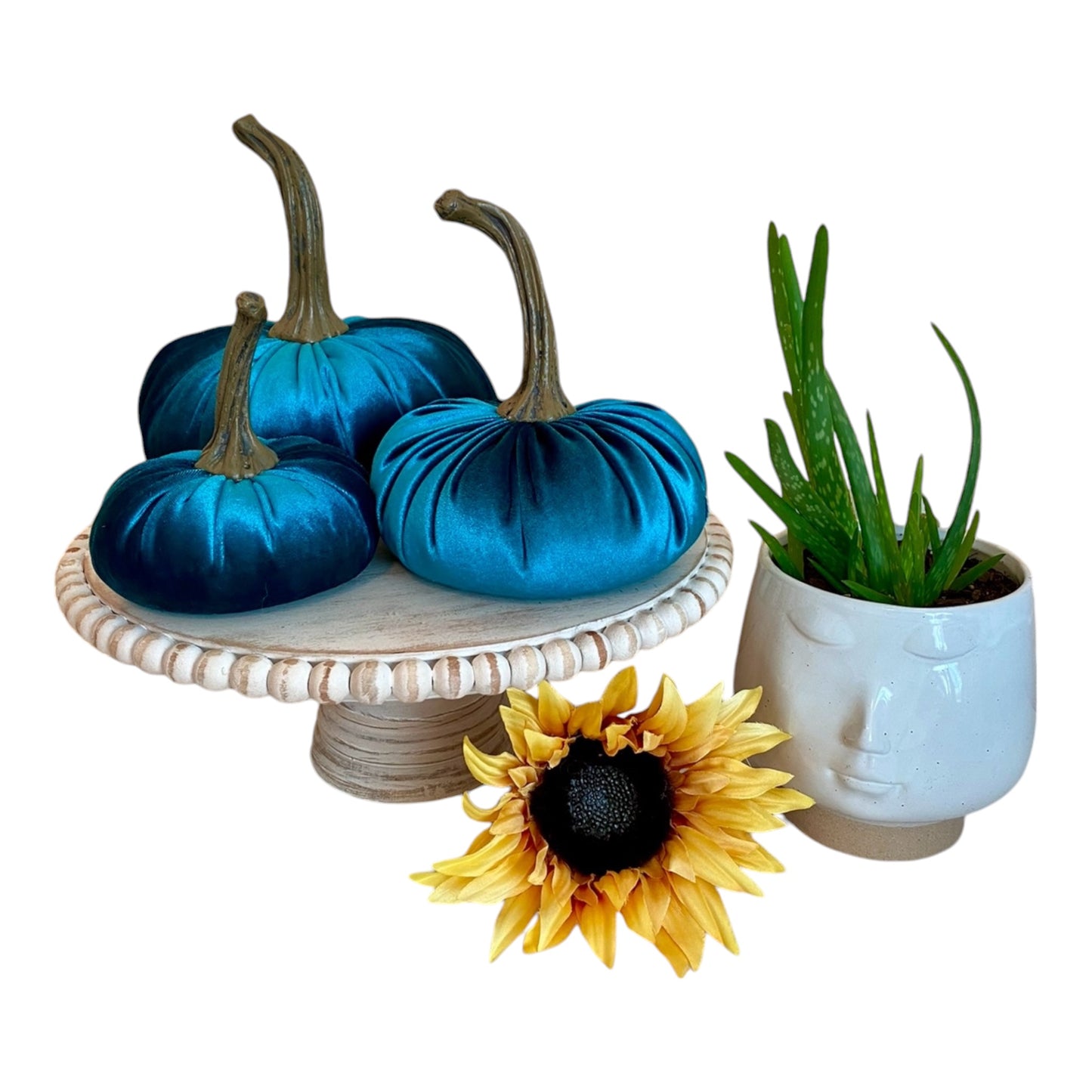 VELVET PUMPKIN EXTRA LARGE - TEAL VELVET