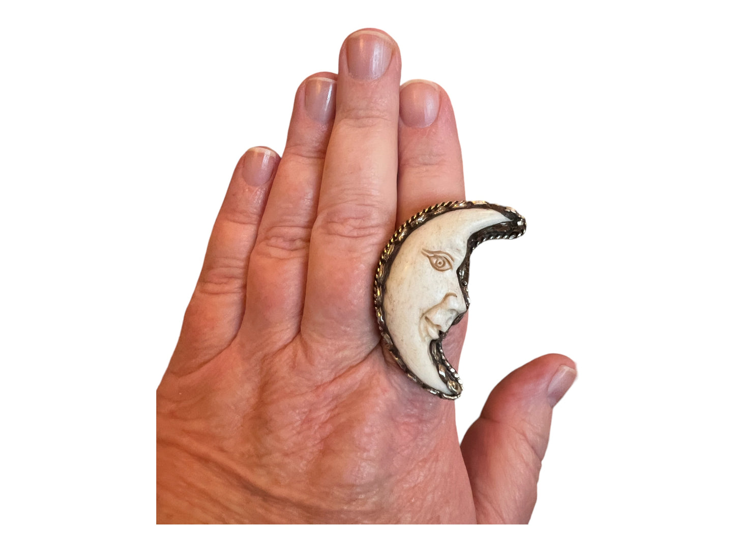 NEW! Hand Carved Water Buffalo Bone Statement RINGS Adjustable Shank Wear on any Finger Statement Rings