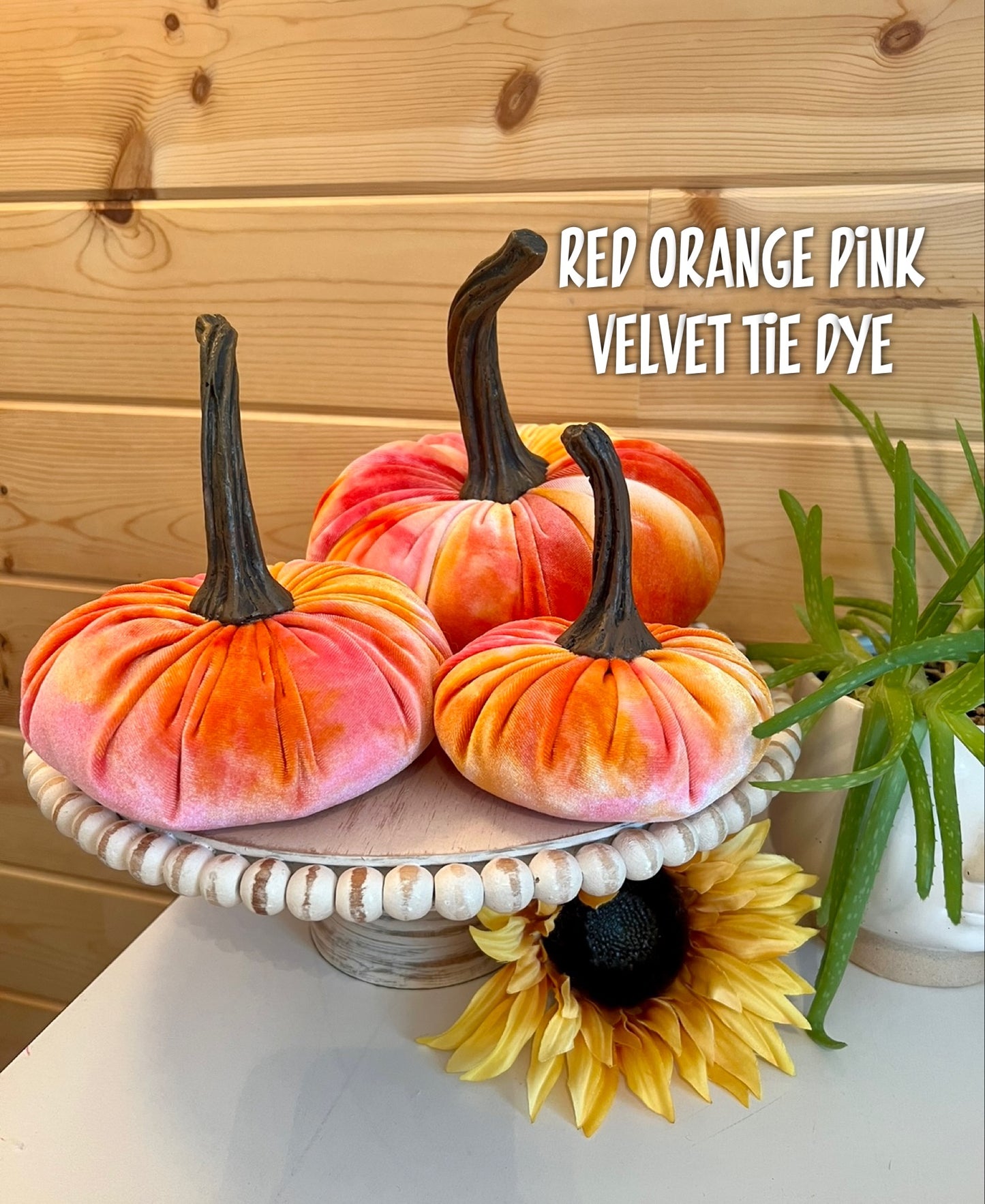 PUMPKIN SETS of 3 - VELVET TIE DYE SETS