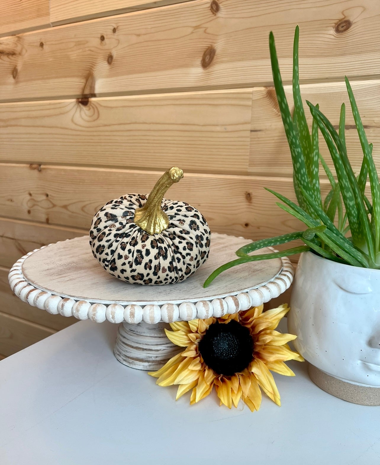 ANIMAL PRINT PUMPKIN SMALL - LEOPARD SPARKLE