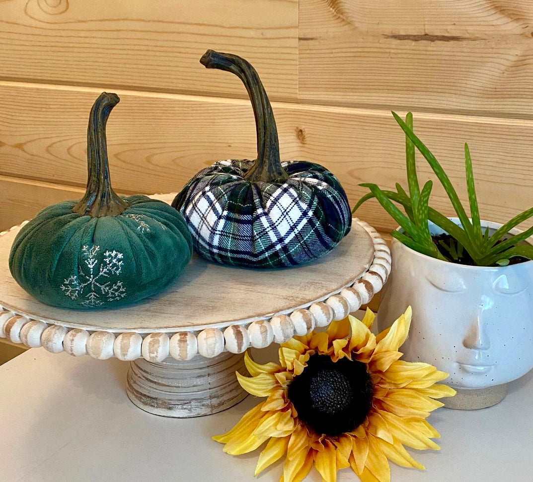 LARGE FLANNEL PUMPKIN - TARTAN PLAID