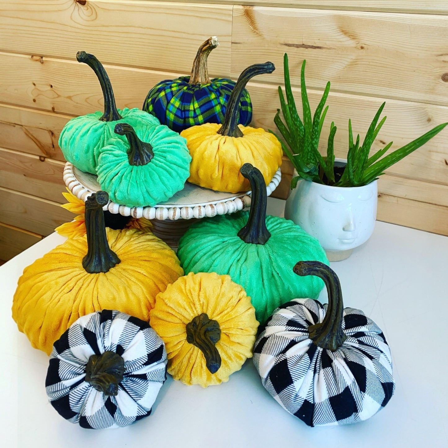 LARGE HANDMADE PUMPKINS - Velvets, Nubby Minks, Prints, Flannels, Animal Prints - ENTIRE COLLECTION