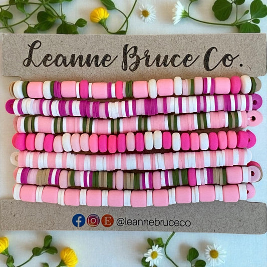 The LITTLE Sets WARM Tones ARM CANDY BRACELET COLLECTION - PINK