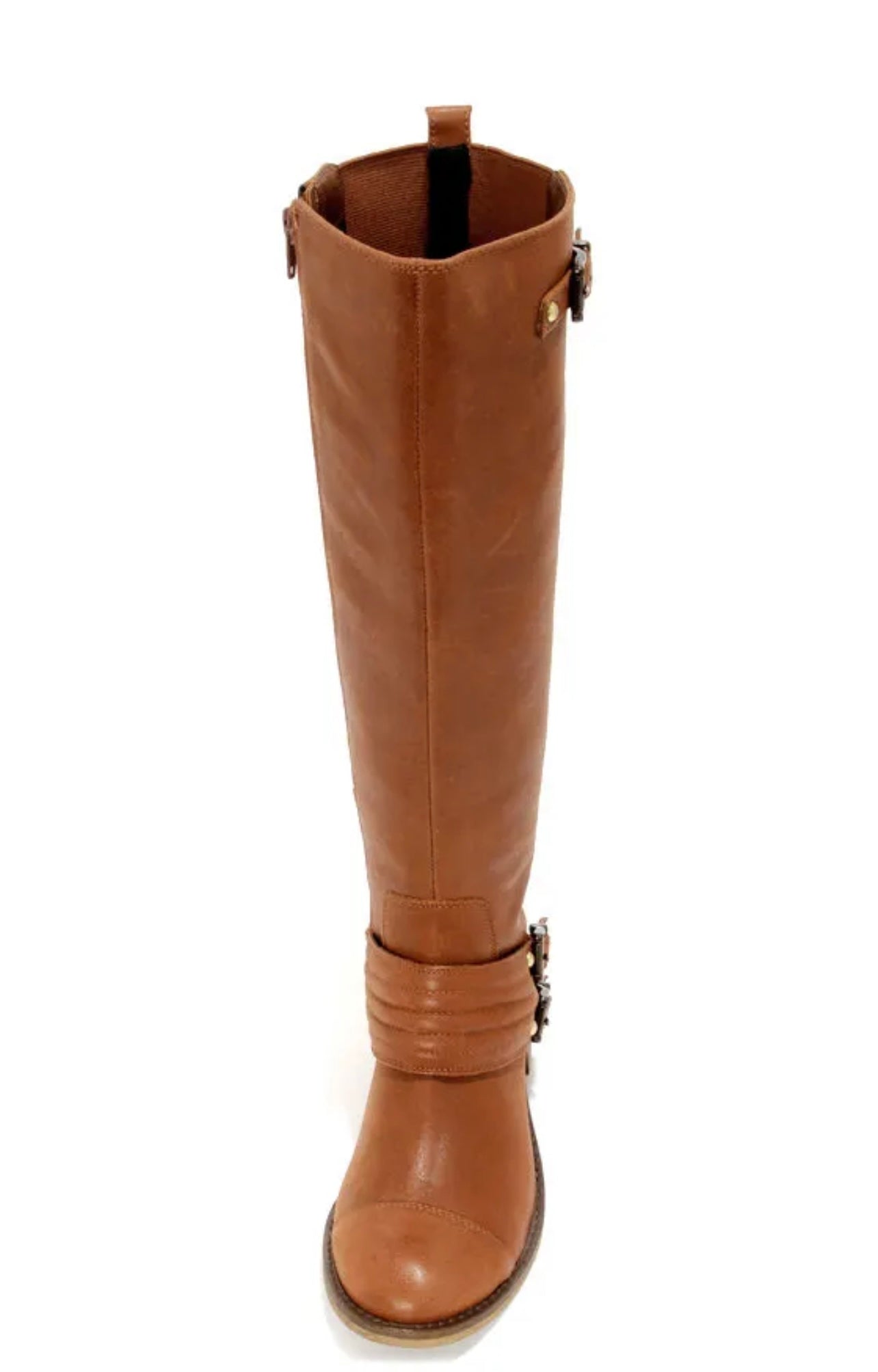 Jessica Simpson Elmont Rich Bourbon Leather Equestrian Riding Boots Size 10 NWOB