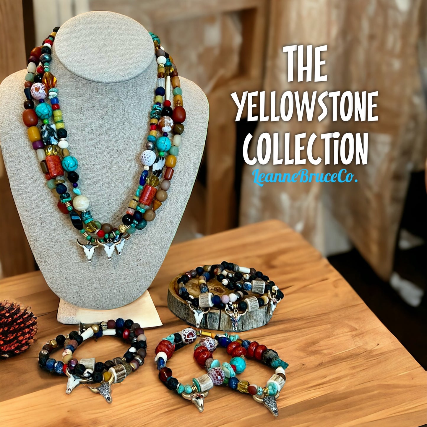 Yellowstone Inspired Necklaces Bracelets Multi Stone Beaded Layer Necklaces Stretchy Stack Unisex Bracelets THE YELLOWSTONE COLLECTION