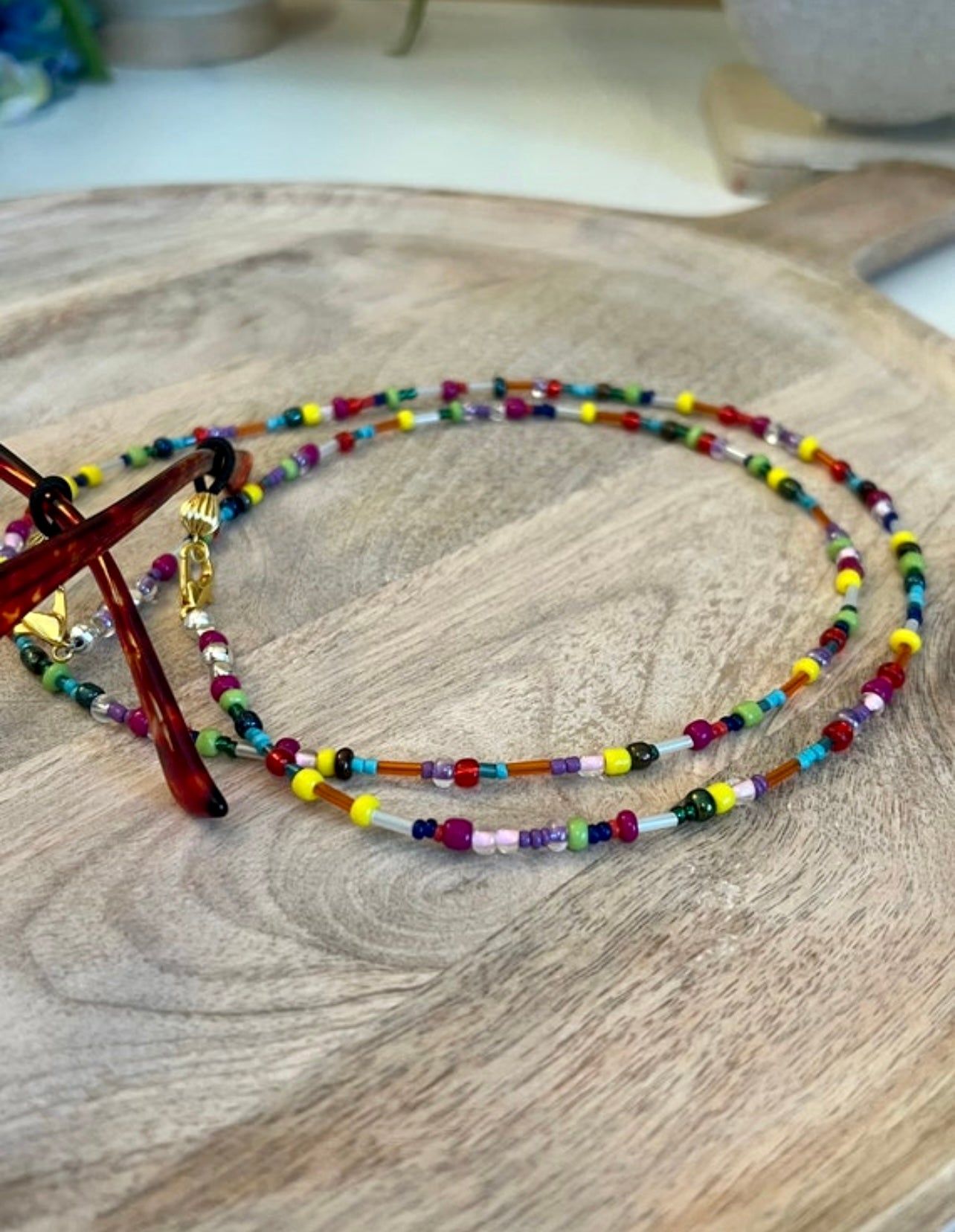 Handcrafted Beaded Eyeglass Sunglasses Chain BRIGHT LIGHTS Face Mask Accessories Readers Lanyard Beaded Necklaces Chic Useful Chains