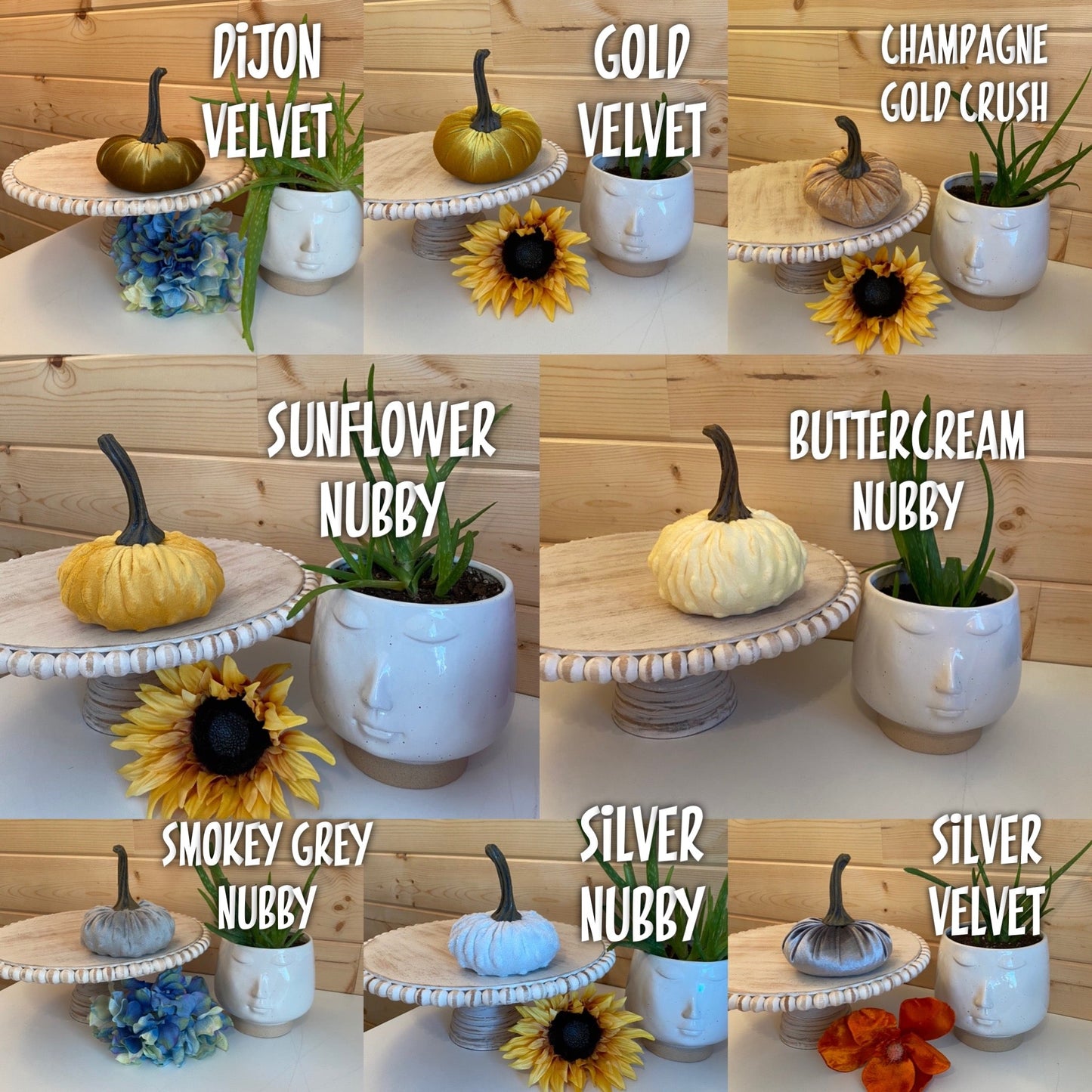 SMALL PUMPKIN SETS of 4 - MIX & MATCH - CREATE YOUR OWN SETS of SMALL PUMPKINS