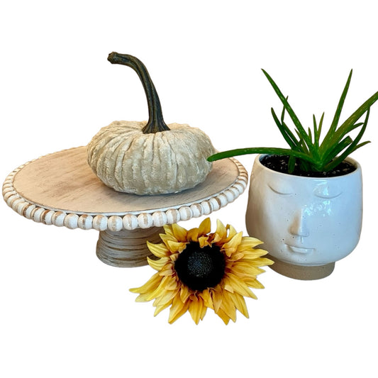 LARGE NUBBY MINK VELVET PUMPKIN - SAND