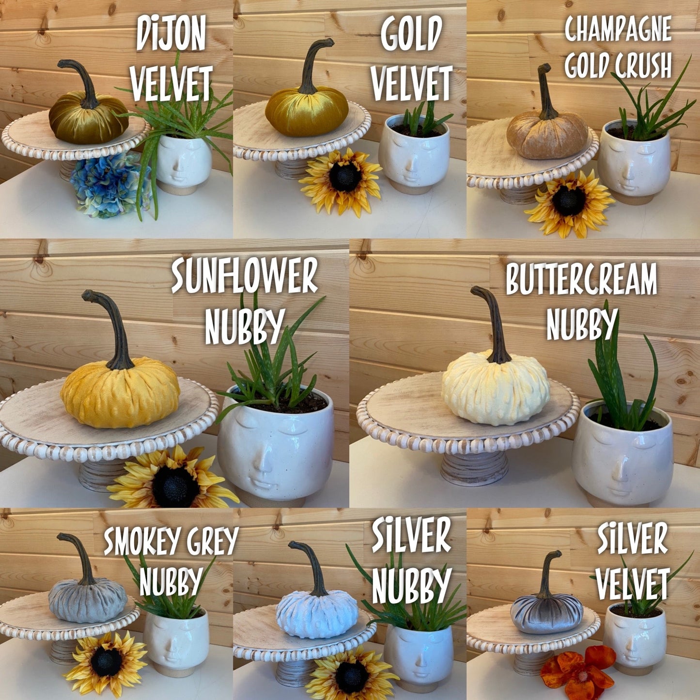 LARGE PUMPKINS - CREATE YOUR OWN SET OF COLORS