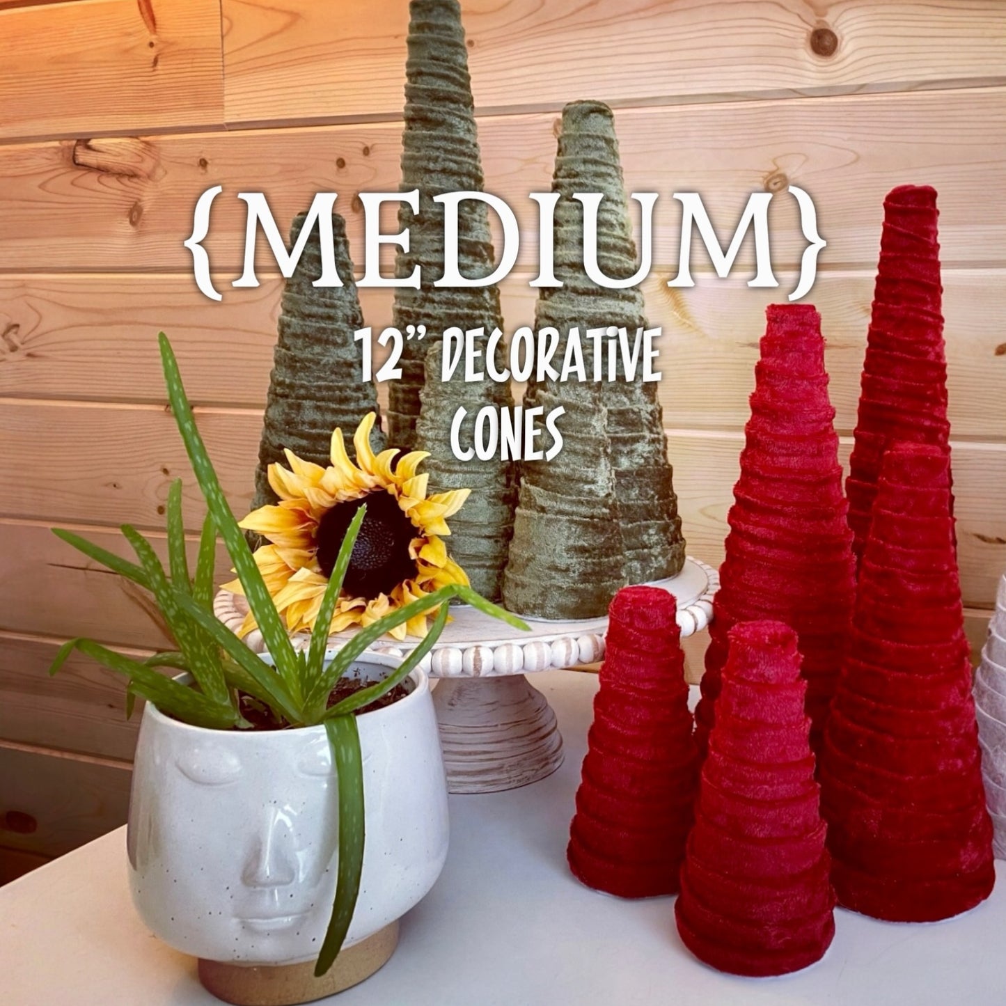 CONE Decorative Trees For Home Decor & Wedding Centerpiece Decor MEDIUM 12" Cone Tree