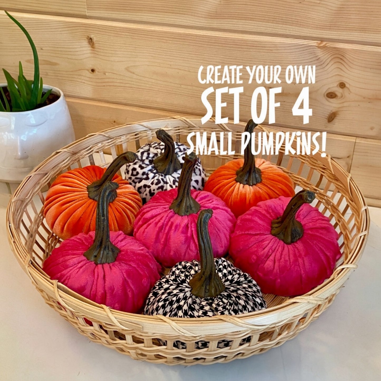 SMALL PUMPKIN SETS of 4 - MIX & MATCH - CREATE YOUR OWN SETS of SMALL PUMPKINS