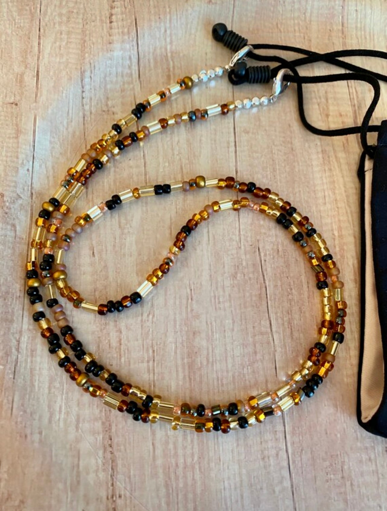 Handcrafted Beaded Eyeglass Sunglasses Chain NEUTRAL TONES Face Mask Accessories Readers Lanyard Beaded Necklaces Chic Useful Chains