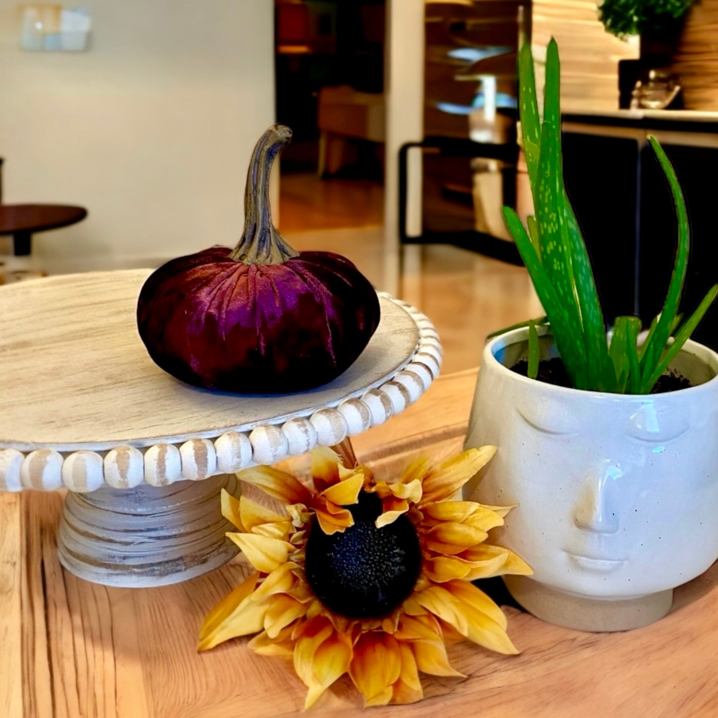 SMALL VELVET PUMPKIN - WINE