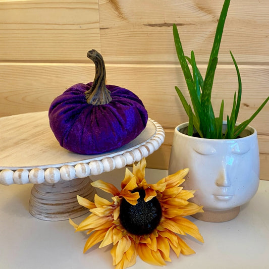 SMALL VELVET PUMPKIN - PURPLE CRUSH