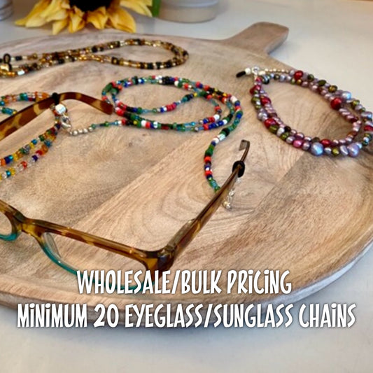 WHOLESALE/BULK PRICING HANDCRAFTED EYEGLASS SUNGLASSES LANYARD CHAINS BEADED FACE MASK CHAINS MUST ORDER 20 PIECES