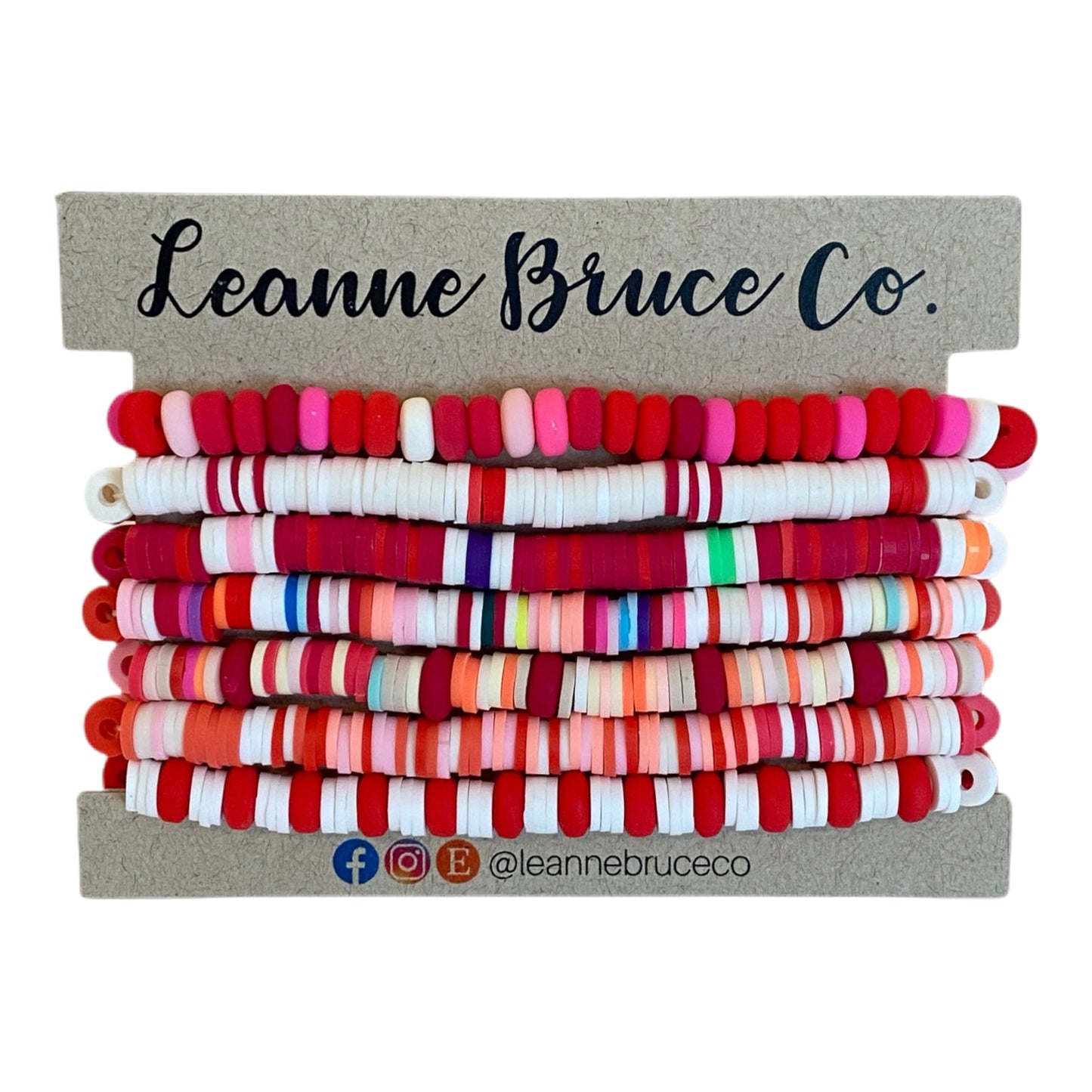 The LITTLE Sets WARM Tones ARM CANDY BRACELET COLLECTION - RED