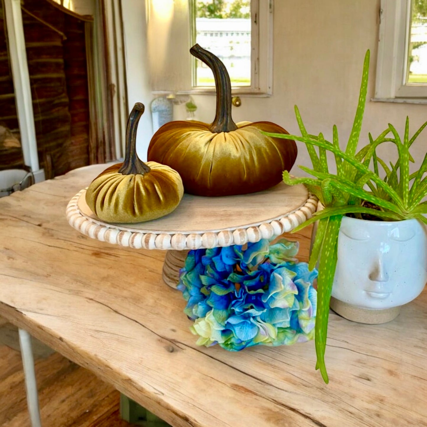 EXTRA LARGE VELVET PUMPKIN - DIJON