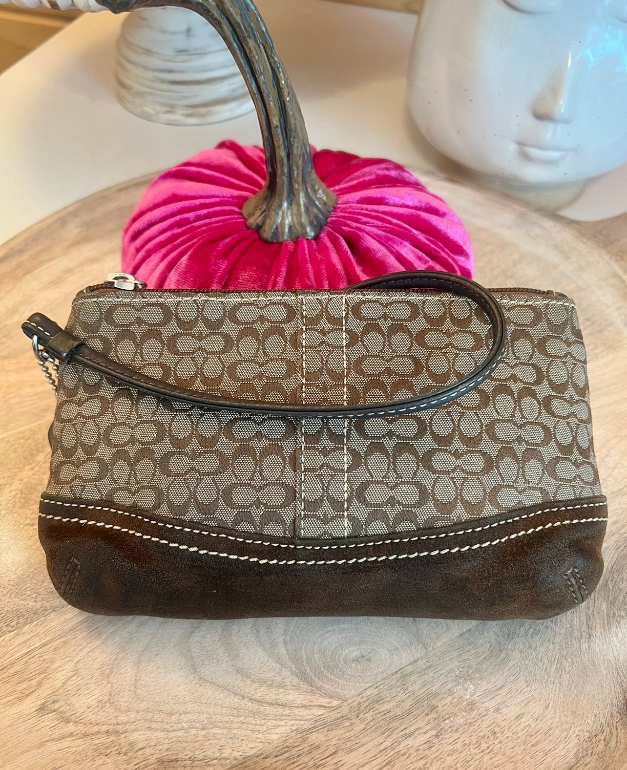 Vintage Coach signature wristlet sale