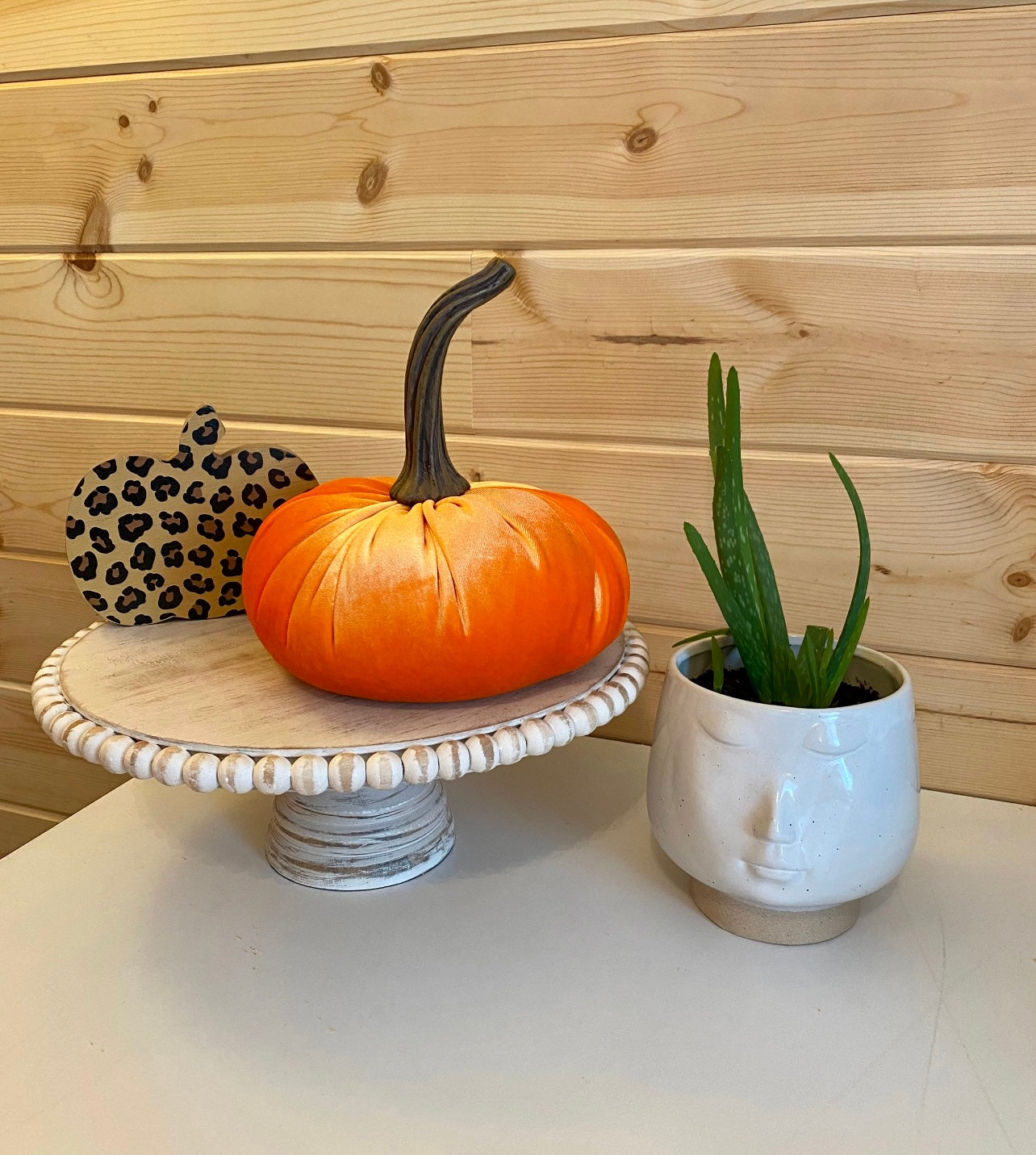 EXTRA LARGE VELVET PUMPKIN - ORANGE