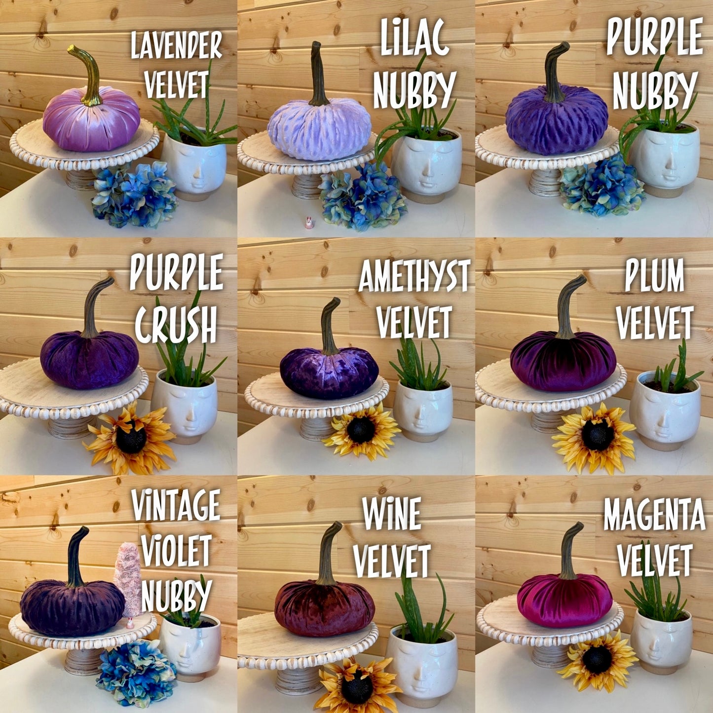 EXTRA LARGE VELVET PUMPKIN - PURPLE CRUSH