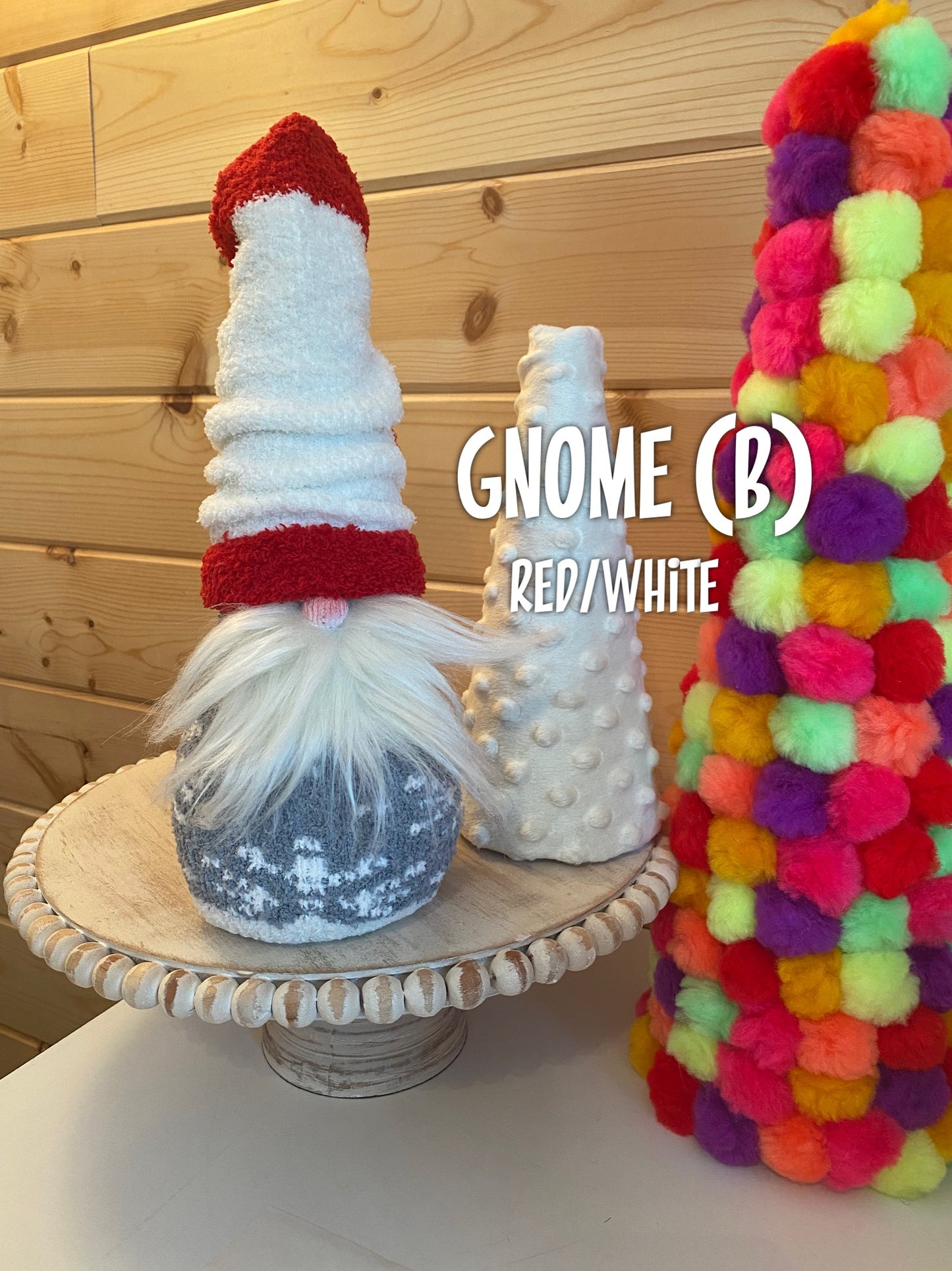 Handmade GNOME White and Red Hat cozy cabin decor winter gnome table centerpieces mantle decor rustic farmhouse chic gift a gnome a home