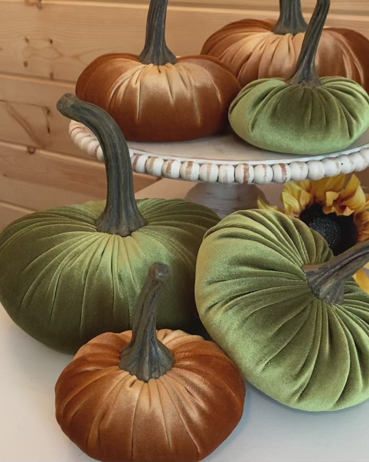 PUMPKINS EXTRA LARGE HANDCRAFTED Velvets Nubby Minks Prints