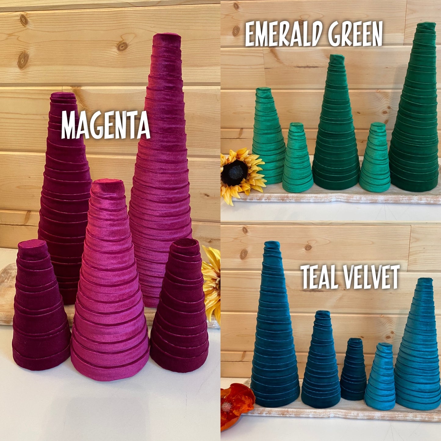 WHOLESALE CONE TREES HOME DECOR & WEDDING CENTERPIECE DECOR - SETS/5